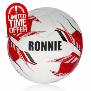Personalised Football Size 5 White & Red