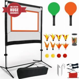 All-in-One Portable Paddle Game Set with Net – Combines Pickleball