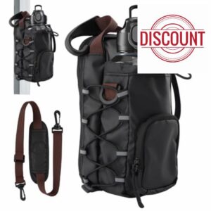 Magnetic Gym Bag Water Bottle Carrier Holder with Phone Pockets & Shoulder Strap for Men Women