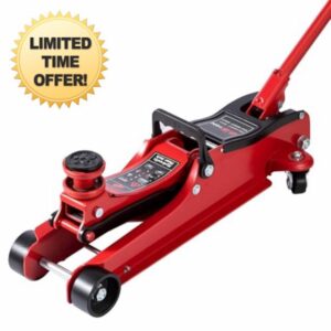 2.5 Ton Hydraulic Low Profile Floor Jack Heavy Duty Trolley Jack for Car jack Van Truck Trailer Auto Repair (Red)