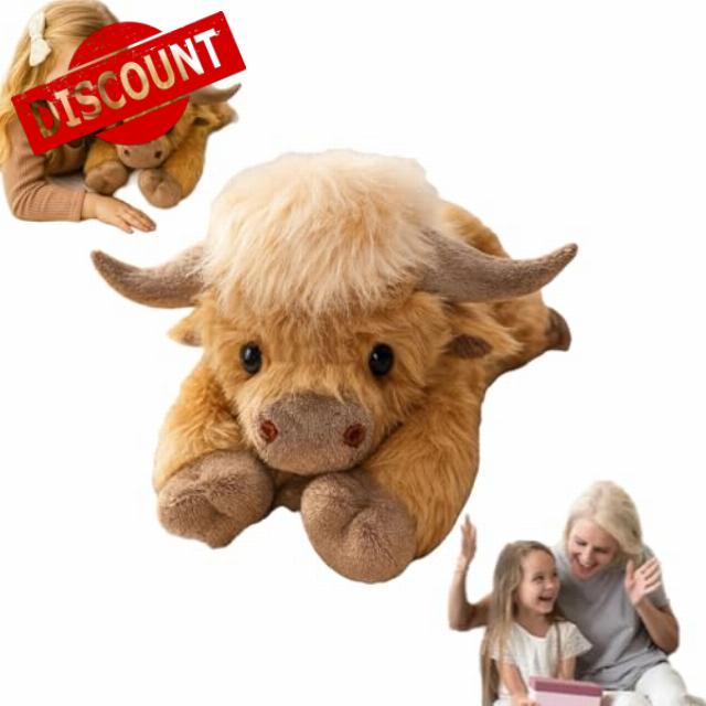 Cute Cartoon Highland Cow Cuddly Toy