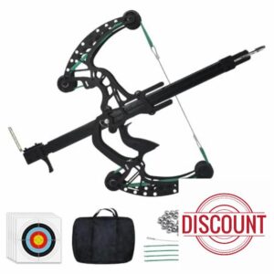 Right Hand Compound Bow for Adults | Hunting Bow Shoots Steel Ball Bearings | Continuous Shooting with Composite Pulley System (Package A)