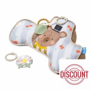 Taf Toys Tummy Time Bear Support Pillow Developmental Super Soft Nursery Support Pillow. Includes Detachable Teether and Sensory Toy Suitable for Newborn Baby Boys & Girls from Birth. 0 Months +