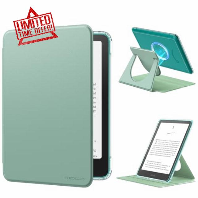 MoKo 360° Rotating Case for 7" Kindle Paperwhite 12th Generation 2024 & Kindle Colorsoft 2024/2025