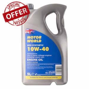 MOTORWORLD Semi Synthetic A3/B4 Engine Oil 10W-40 – High-Performance Semi Synthetic Motor Oil for Petrol & Diesel Engines