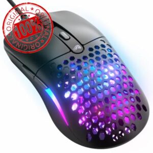 Glorious Model O Eternal Ultralight RGB Gaming Mouse - Wired - 55g Lightweight - Customizable RGB Lighting - 6 Programmable Buttons - Symmetrical Design - 12K DPI Optical Sensor - PC/Mac - Black