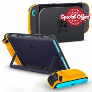Spigen Nano Pop Case Compatible with Nintendo Switch 2 2025 Case with Built-in Stand - Blueberry Navy