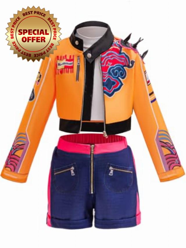 Atorcher Rumi Costume for kids Pop Singer Costume Halloween Role Play Outfit for Girls