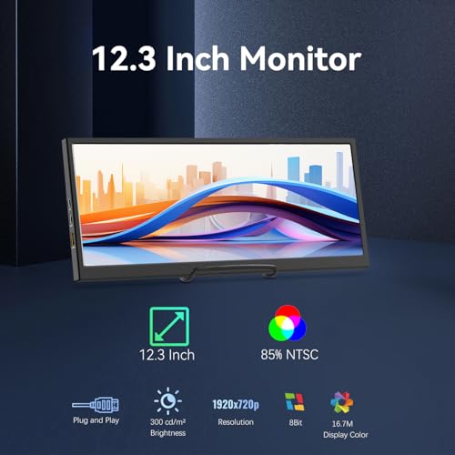 Mini Portable Monitor Metal Material for Laptop Computer Windows Aida64 GPU CPU RAM Monitoring