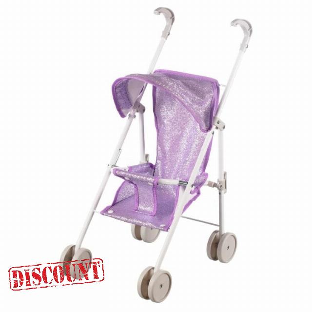 Baby Doll Stroller with Canopy – Foldable Toy Stroller for Kids Pretend Play
