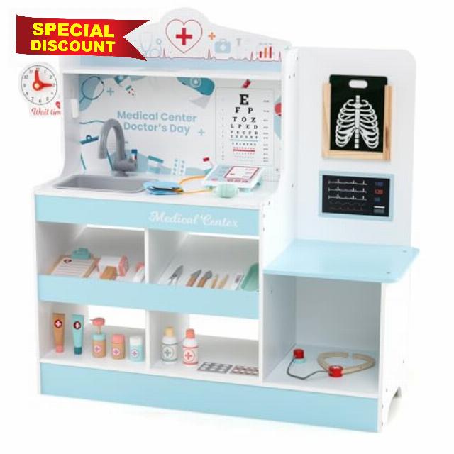 COSTWAY Wooden Doctor Playset