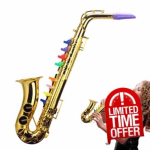 Toy Saxophone - Sturdy ABSBeginners Simulation Saxophone | Effortless Musical Instrument Toy | Efficient Playhouse Parent-Child Teaching Aid For Kindergarten And Homee