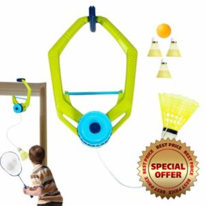 Badminton Trainer | Adjustable Badminton Rebound Trainer | Luminous Badminten Training | Badminiton Single-Player Triner Includes 1 Table Tennis Ball