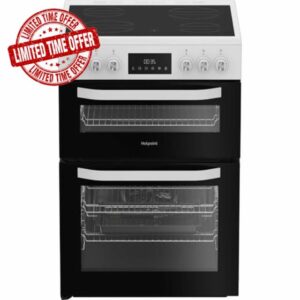 Hotpoint HDE6VDW 60cm Electric Double Cooker with Multiflow - White            [Energy Class A]