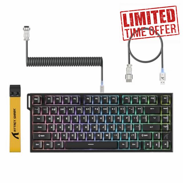 ATTACK SHARK R82 HE Wired 75% Gaming Keyboard