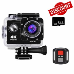bergxperten Qinux Pixgo 4k Action camera Waterproof action camera featuring a 170° wide-angle lens
