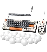YINDIAO T8 60% RGB Gaming Keyboard and Mouse Combos+Coiled USB C Cable,Wired Mechanical Keyboard,...