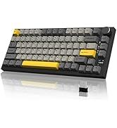 YINDIAO AK820 Mechanical Keyboard with CNC Knob Control,75% ANSI Layout,82Keys Gasket Mount Wired...