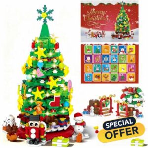 Advent Calendar 2025 Christmas Tree Building Block Set