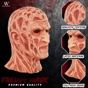 Killer Burnt Man Full Head Mask Nightmare on ELM Street Horror Party Fancy Dress Costume Accessory