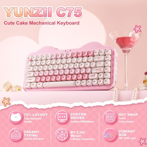 75% Layout Hot Swappable Creamy Keyboard NKRO