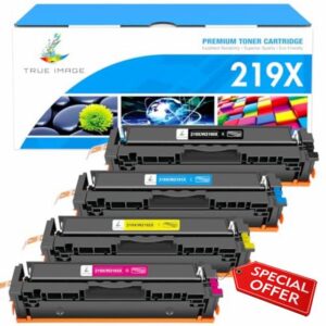 219X 219A MFP 3302FDW Toner: Compatible for HP 219X 219A Color LaserJet Pro MFP 3302FDW 3302SDW 3302FDN 3202DN 3202DW 3302FDWG 3302SDWG 3302FDNG W2190X No Chip - Black Cyan Yellow Magenta 4 Pack