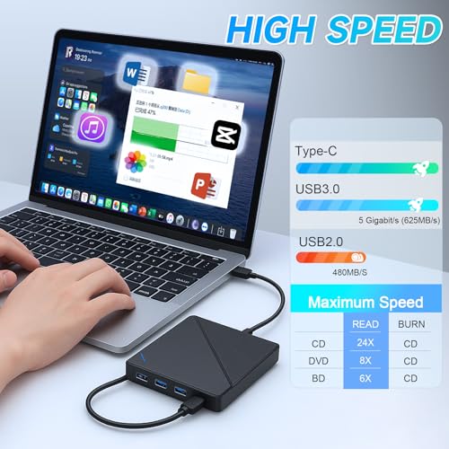 Portable Ultra-Slim Bluray Drive with TF/SD Port