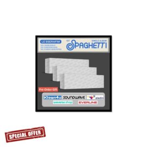 [EXCLUSIVE POB] LE SSERAFIM SPAGHETTI [Photobook 3 Ver Set] 1st Single Album (Weverse POB.)