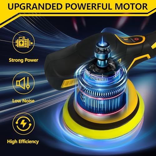 6 Inch Portable Orbital Buffer Polisher Kit for Car Detailing/Waxing/Polishing(No Battery)