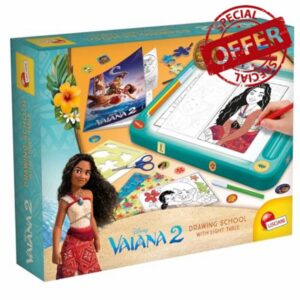 Lisciani - Vaiana Drawing School for Kids Aged 5+ - Light Table for Tracing - Educational Art Set with Scented Markers