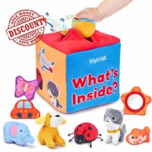 JoyCat Baby Toys 6-12 Months - Mystery Soft Box with 10 Sensory Objects