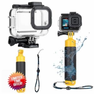 GEPULY 60M/196FT Waterproof Case for GoPro Hero 13 12 11 10 9 Black