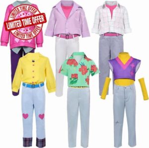 Ubaywey Jinu Printed Shirt Casual Street Beach Shirt Trousers Set Hunters Mystery Romance Abby Boys Cosplay Halloween Carnival Outfits