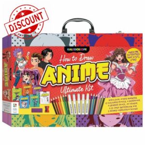 BONAFIDE How to Draw Anime Art Set for Kids – Complete Drawing Kit with 27 Pieces Carry Case – Graphite Pencils Dual Ended Markers Colouring Set – Creative Arts and Crafts Gift for Girls