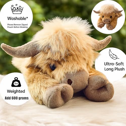 Weighted Highland Cow Plush