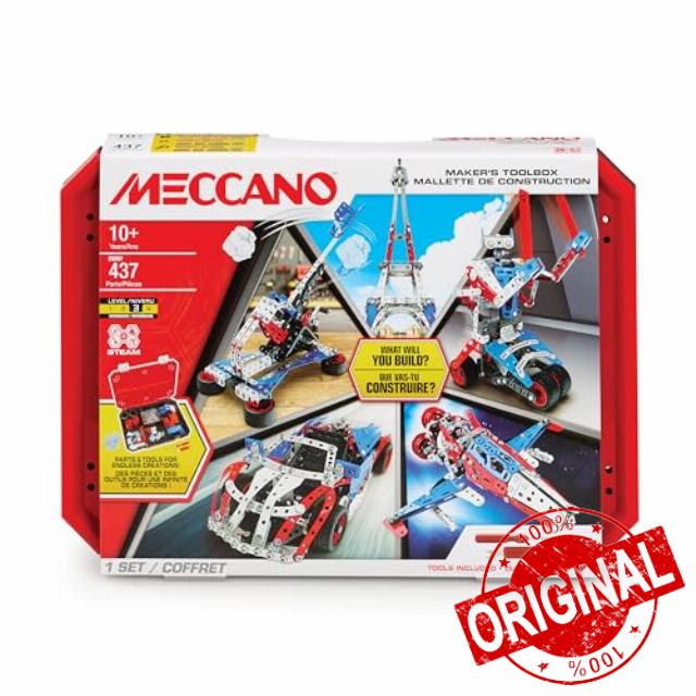 Meccano Maker's Toolbox Construction Set For Children From 10 Years Construction Toys STEM Building Kit Kids STEAM Activity DYI Make It Yourself Boys Girls Gif