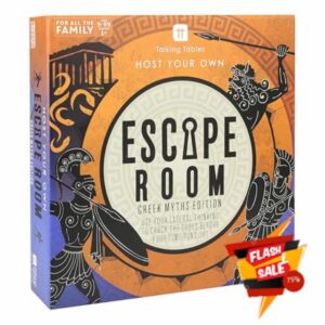 Talking Tables Escape Room Game Host Your Own Escape Room Night Greek Myths Edition Puzzle Games Riddles Challenges Clues QR Codes Family Games for Kids Adults Brain Teaser Puzzles Ages 9+ 1+ Players
