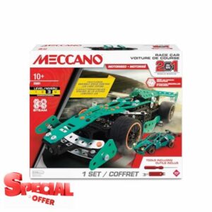 Meccano 2-in-1 Race Car Construction Set For Children From 10 years And Over Construction Tiys Kids Building Kit STEM Learning Actity Girls Boys Gift Build It Yourself
