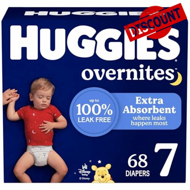 Huggies Size 7 Overnites Baby Diapers: Overnight Diapers