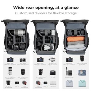 Waterproof Camera Bag with 15.6 Inch Laptop Compartment