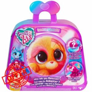 Little Live Pets Scruff-a-Luvs - Neon Pets| Mystery Animal Reveal. Wash