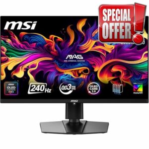 MSI MAG 273QP QD-OLED X24 26.5 Inch WQHD Gaming Monitor - 2560 x 1440 Quantum Dot OLED Panel 240Hz / 0.03ms