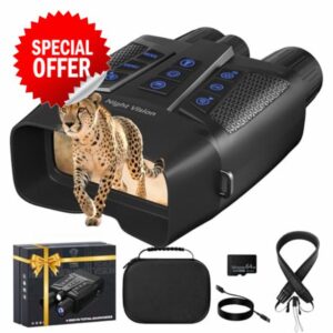 MAXDONE Night Vision Goggles 4K - Low Light Full Color Night Vision Binoculars for Adults with 64GB Card