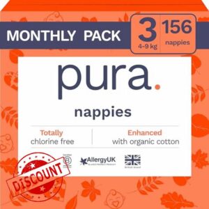 Pura Eco Baby Nappies - Size 3 (4-9kg / 9-20 lbs)
