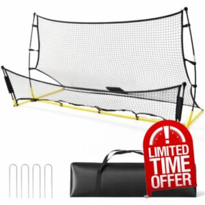Football Rebounder Net- 7x3.6ft Spot Net & 7x1.6ft Ground Pass Nets