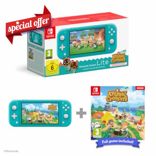 Nintendo Switch Lite (Turquoise) + Animal Crossing New Horizons