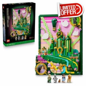 LEGO Wicked Emerald City Wall Art - 3D Building Set for Adults - Display Model with 6 Minifigures incl. Dorothy