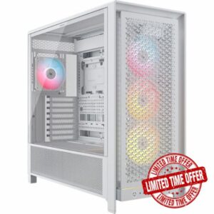CORSAIR FRAME 5000D RS ARGB Modular High Airflow Mid-Tower PC Case – 4x Pre-Installed RS ARGB Fans
