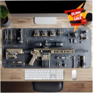 Cool Military Weapon Build Weapon Parts Display Large Gaming Mouse Pad
