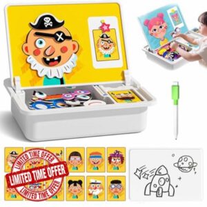 Magnetic Puzzles Face Dress up Travel Game Double Side Preschool Educational Learning Toy